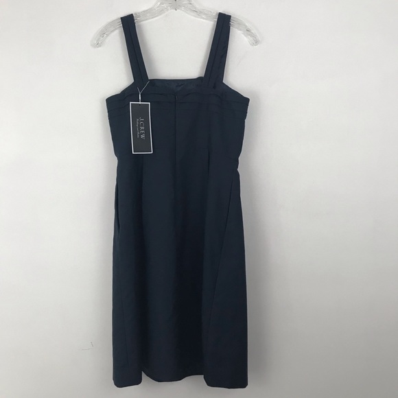 J. CREW Weddings navy blue cotton bridesmaid dress - Picture 3 of 8